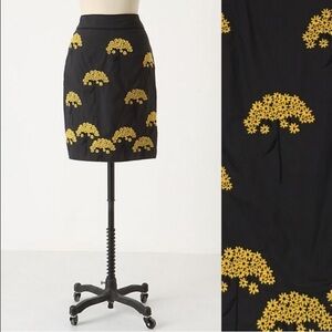 Anthropologie 🆕 FLOREAT fennel flower embroidered